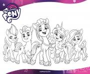 Coloriage my little pony the mane 5 mlp 5
