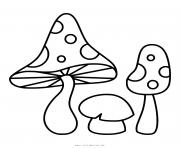 Coloriage champignon amanite jonquille et phalloide