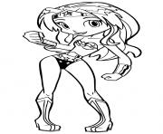 Coloriage Super heroine mini bapar cute wonder woman dc comics