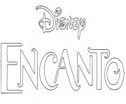 Coloriage Logo Disney Encanto