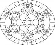 Coloriage mandala boule de noel adulte