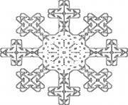 Coloriage flocon de neige original croix
