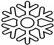 Coloriage flocon de neige avec un cercle facile