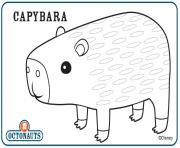Coloriage capybara octonautes creature