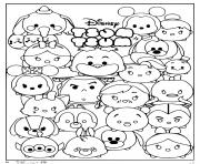 Coloriage tsum tsum disney personnages