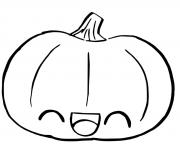 Coloriage citrouille halloween kawaii pour petit