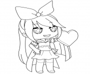 Coloriage Gacha Club Cute Anime Girl