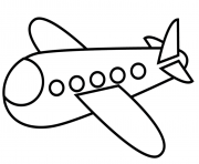 Coloriage avion facile maternelle