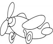 Coloriage avion maternelle pour enfant
