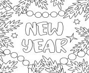 Coloriage new year tree