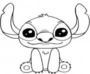 Coloriage Stitch Kawaii Yeux Qui Brilles Dessin Stitch à imprimer