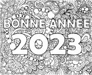Coloriage bonne annee 2023