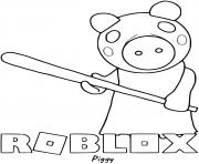 Coloriage Roblox Piggy