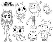 Coloriage Gabbys Dollhouse Gabby Chat serie animee pour enfants