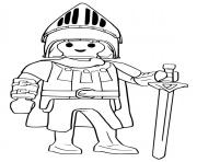 Coloriage chevalier lego