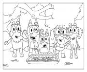 Coloriage Bluey gratuit à imprimer avec Tête à modeler