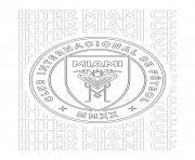 Coloriage inter miami cf football logo