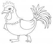 Coloriage poule classique facile