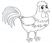 coloriage poule decorative maternelle