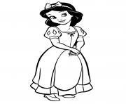 coloriage blanche neige mignone adorable