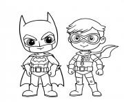 Coloriage batman et robin super cool