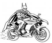 Dessin batman moto batmobile super hero