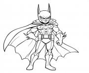 Dessin batman debout pret pour combattre