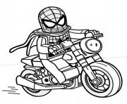 Coloriage spidey moto lego aventure en vitesse