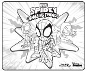 Coloriage Spidey and his amazing friends marvel