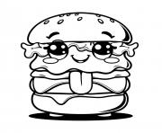 Dessin hamburger kawaii