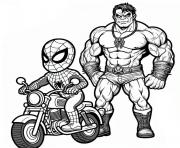 Dessin spider man et wolverine en mode super heros