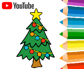Coloriage avec modèle : une maison décorée pour Noël